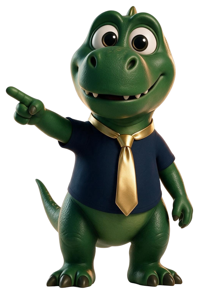 Rexy señalando
